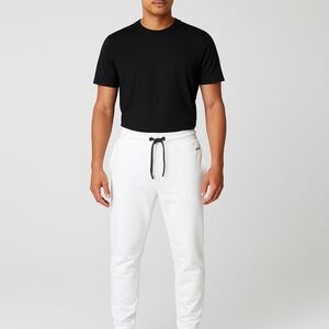 Armani Jeans Sweatpants Mens XXL White Sweats Pants Drawstring Logo